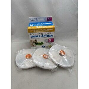 Catit Lot of 3 Fountain Triple Action Drinking Water Filters 43746 Not full box